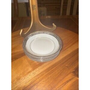 Vintage Chatham Fine China Platinum Rimmed  Fruit Bowls A Set Of 5
